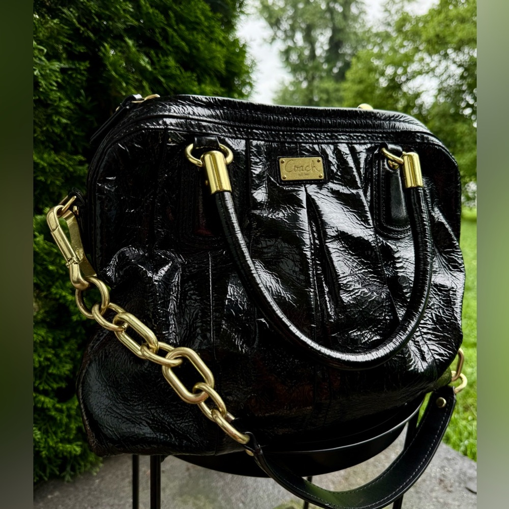 Coach EUC Kristin patent leather satchel handbag